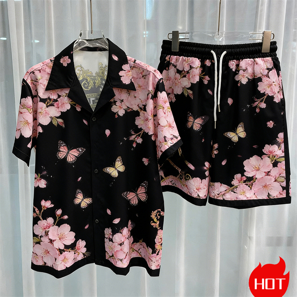 Men'S Fashion Y2K - Digital printed men's set fashion two-piece