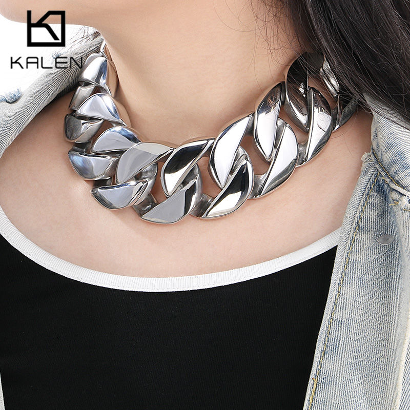 Mens Fashion In 40S - KALEN 43MM Stainless Steel Larger Necklace