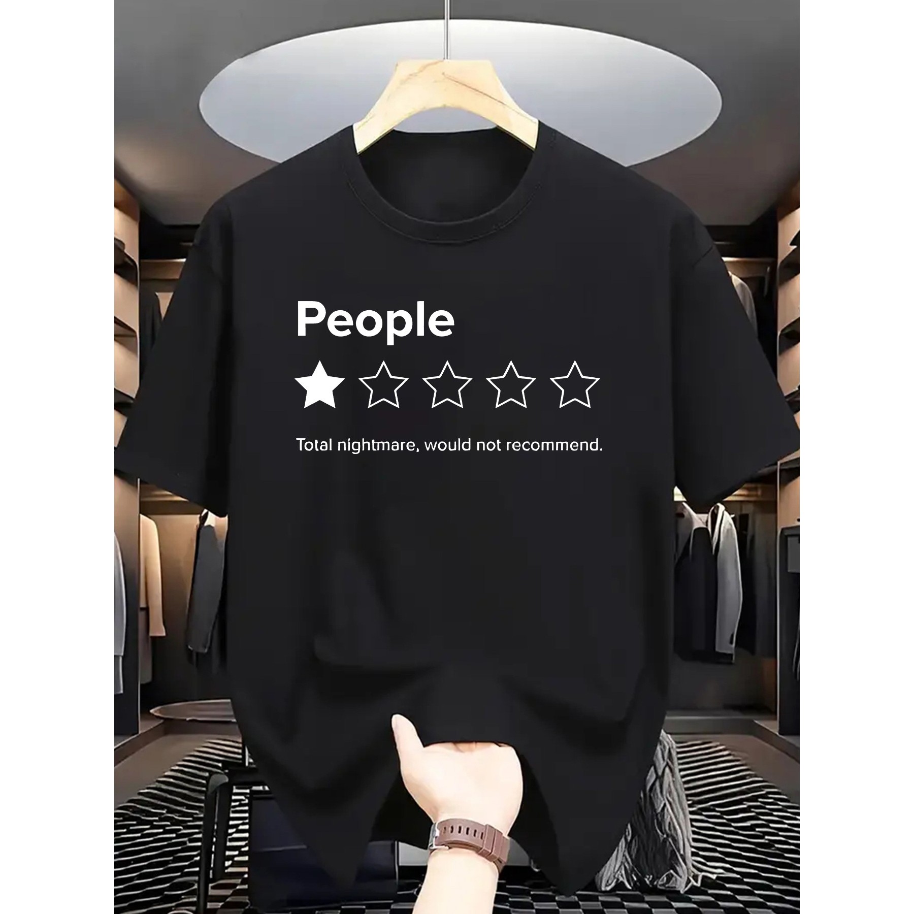 Men'S Fashion Reviews - People 1 Star Review Print Graphic