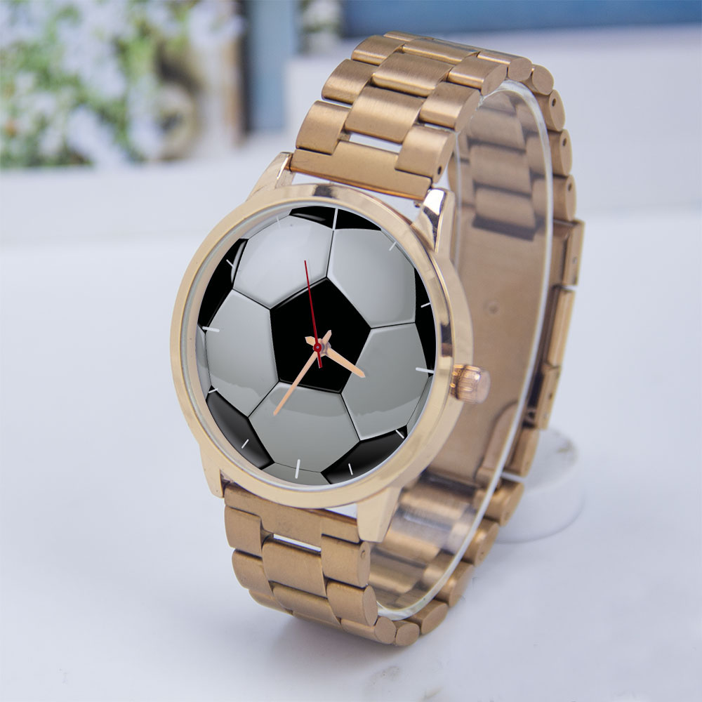 Mens Fashion Bracelet - Football Soccer Design Fans Silver Man