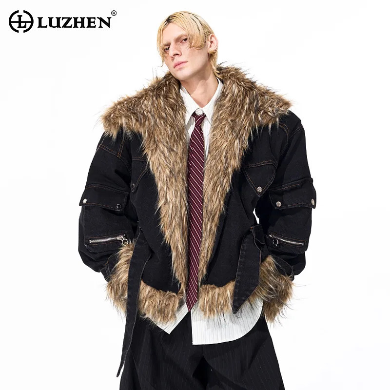 Fashion Harness Men - LUZHEN Fashion Personalized Faux Fur Splicing
