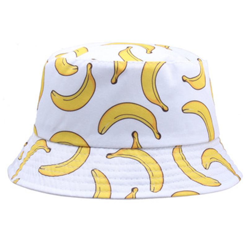 Mens Fashion Bucket Hat - Summer Spring Thin Shade Banana Print