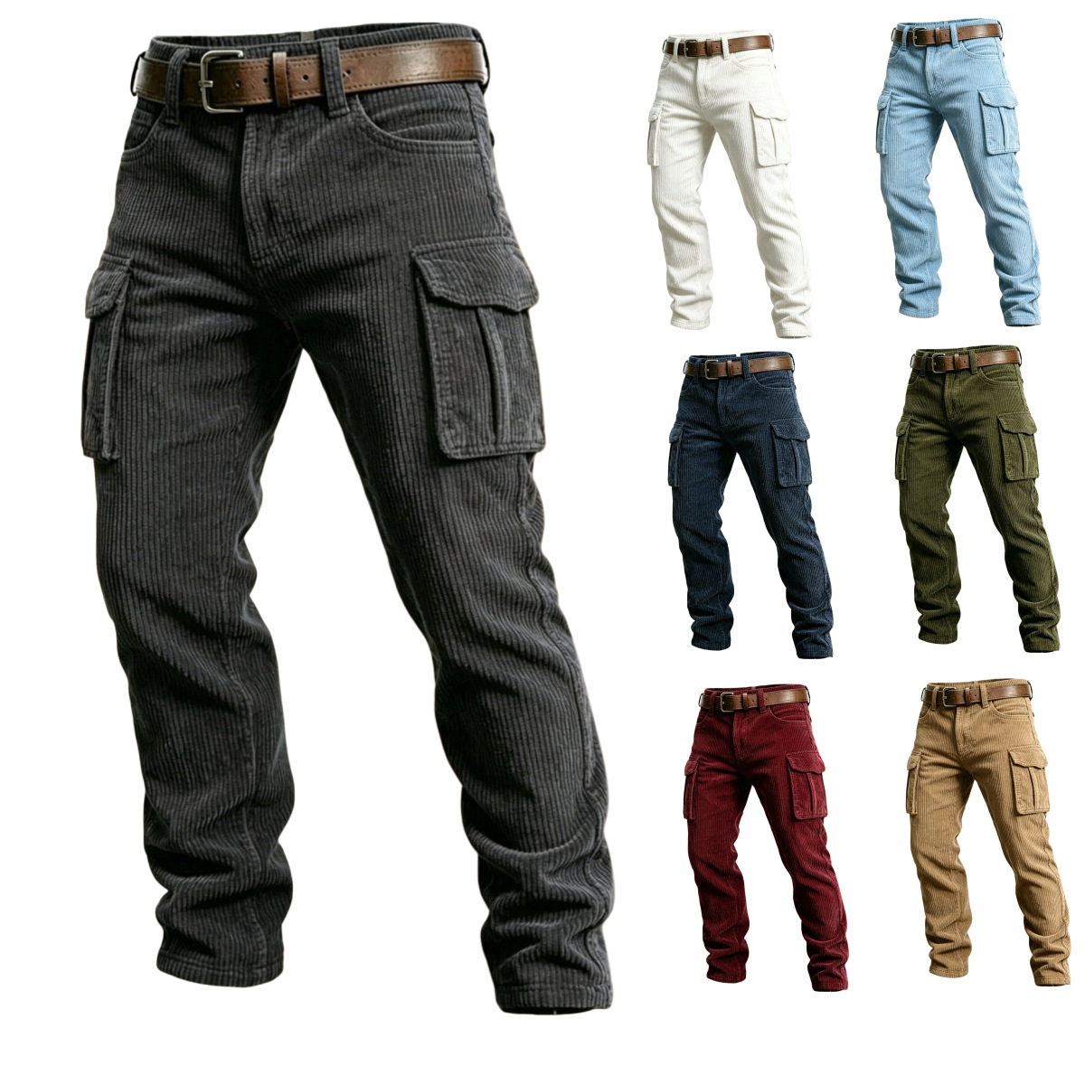 Men'S Fashion Pants 2025 - 2025 Spring Summer Stylish Straight Cargo