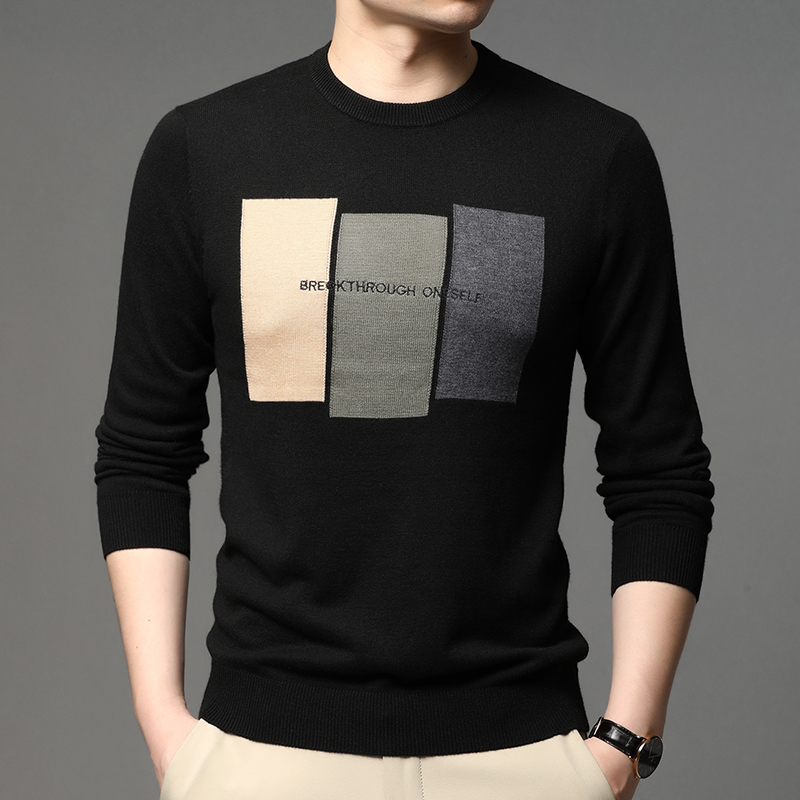 Mens Fashion Mullet - High end brand fashionable jacquard knitted