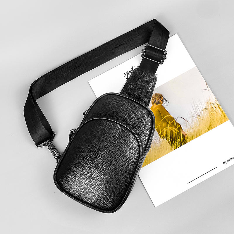 Fashion Harness Men - Genuine Leather Small Sling Bag Casual