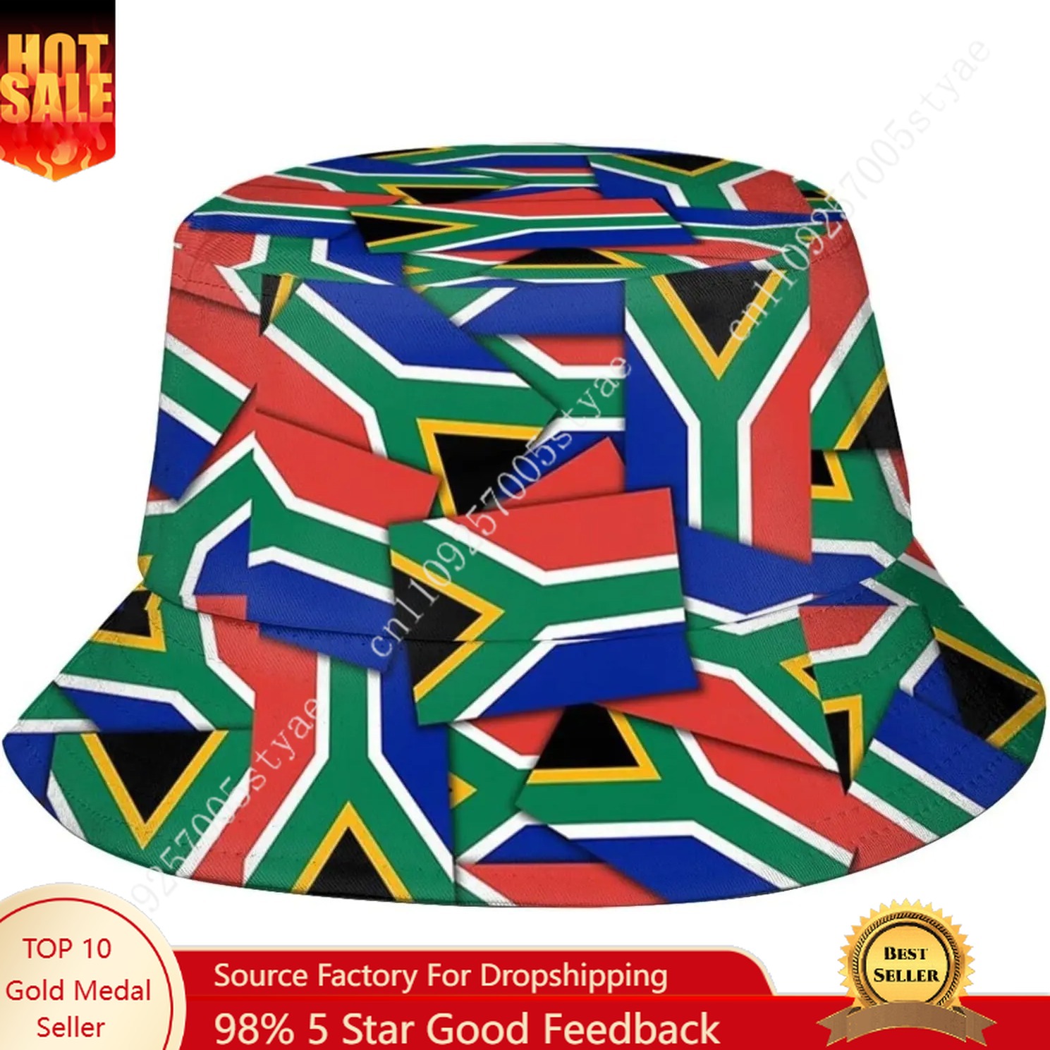 Mens Fashion Bucket Hat - South Africa Flag Bucket Hat Men