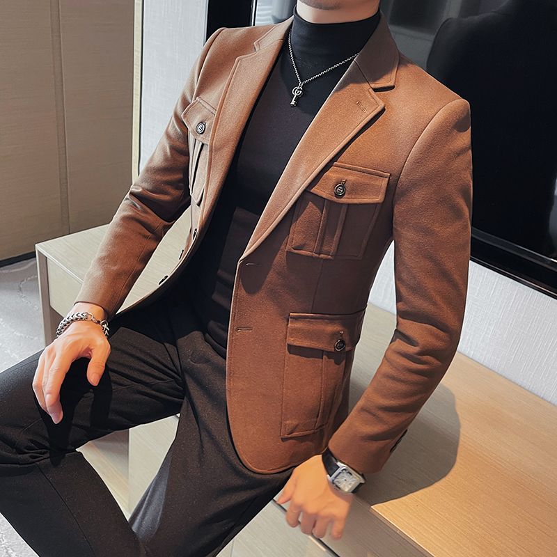 Men'S Fashion Light Jacket - Fashion Light Luxury New Tweed Suit