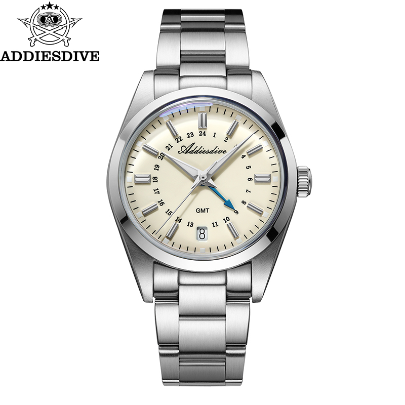 Mens Fashion Bracelet - ADDIESDIVE Hot Brand 36mm Luxury GMT