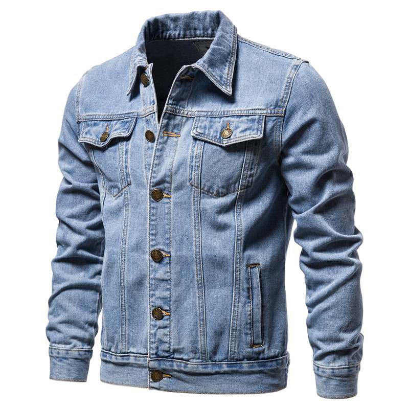 Men'S Fashion Pants 2025 - 2025 Autumn Men Solid Denim Jackets