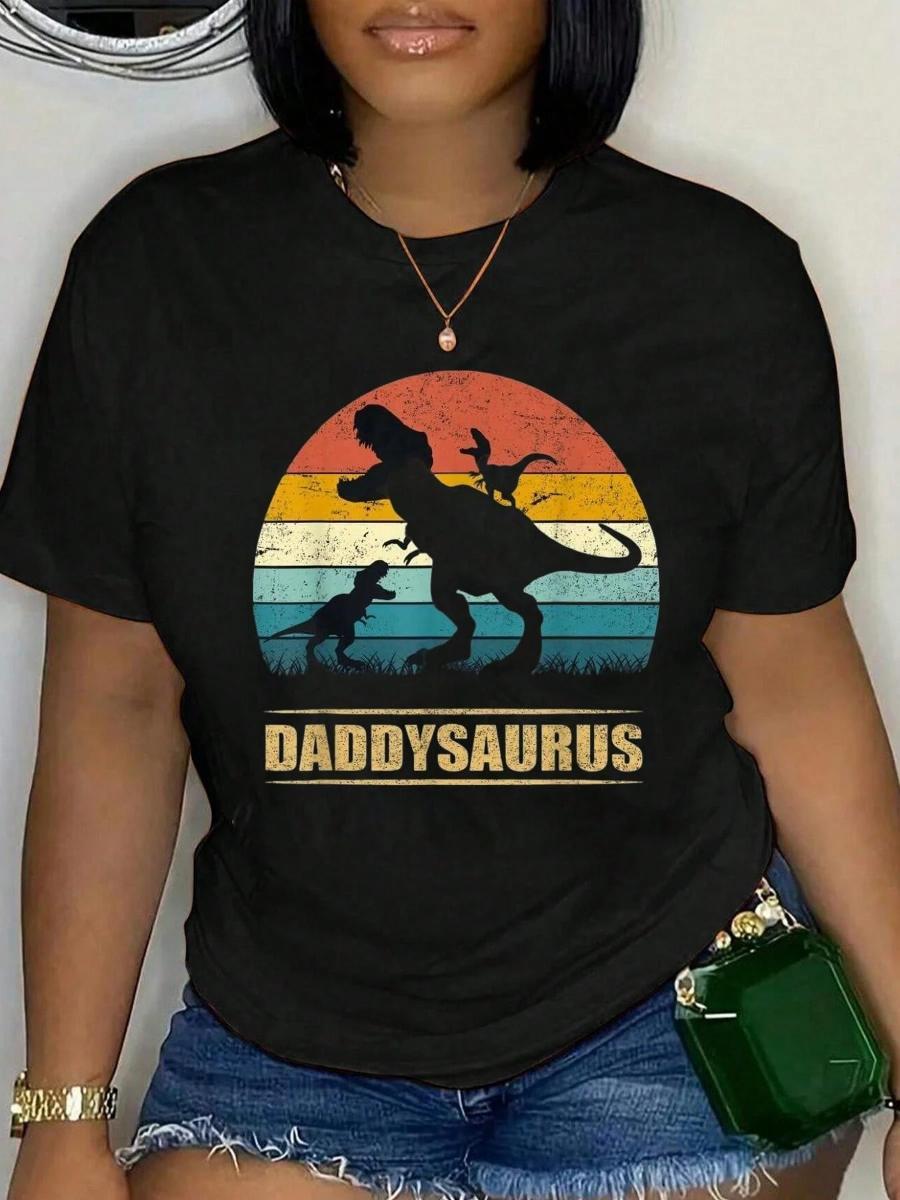 Men'S Fashion Today - 100_ Cotton Daddy Dinosaur Daddysaurus 2
