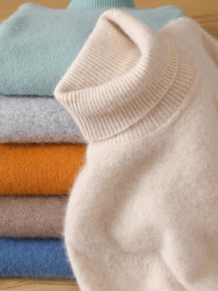 Mens Fashion Jumpers - Men's 100% pure Mink velvet Cashmere