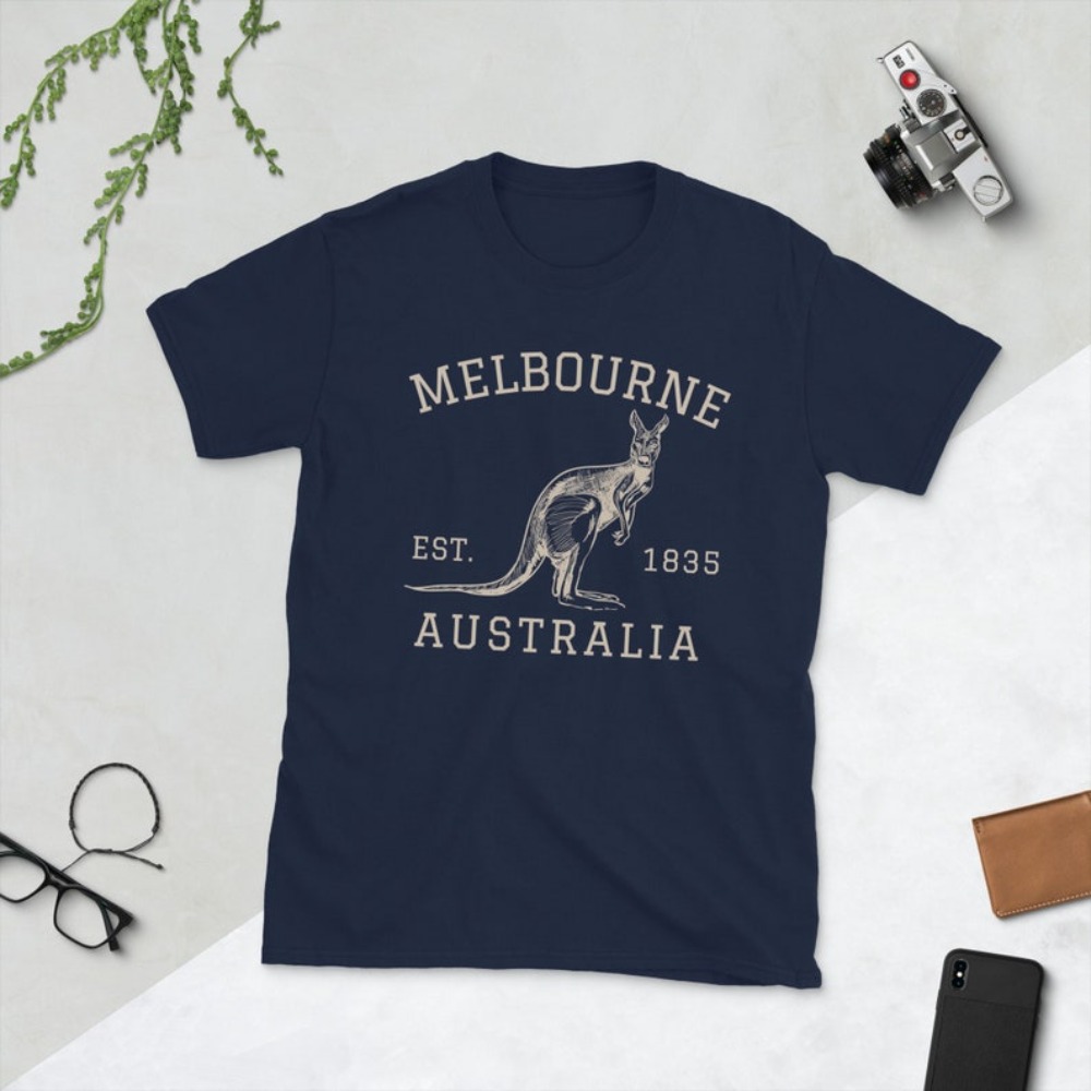 Mens Fashion Melbourne - Melbourne Australia T-Shirt Australian Kangaroo Shirt