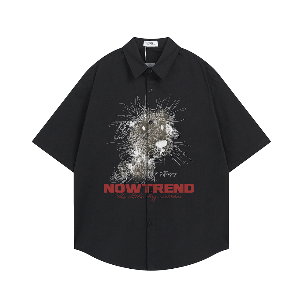 Fashion Funny Print Shirt Shor - Men'S Fashion Reviews ulasan dan harga