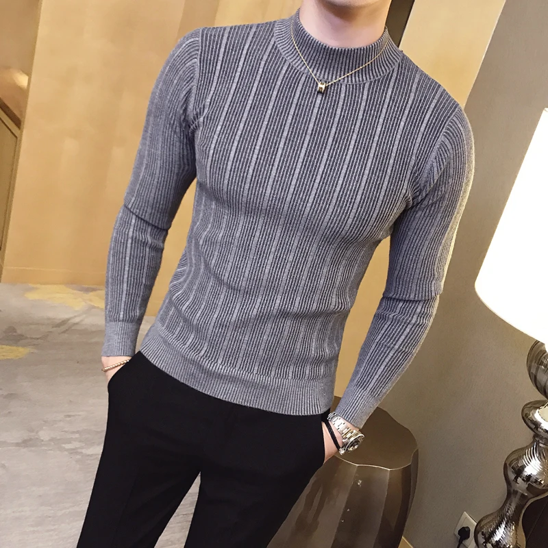 New Autumn Winter High Collar  - Mens Fashion Mullet ulasan dan harga