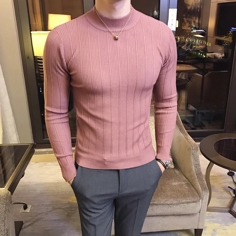New Autumn Winter High Collar  - Mens Fashion Mullet ulasan dan harga