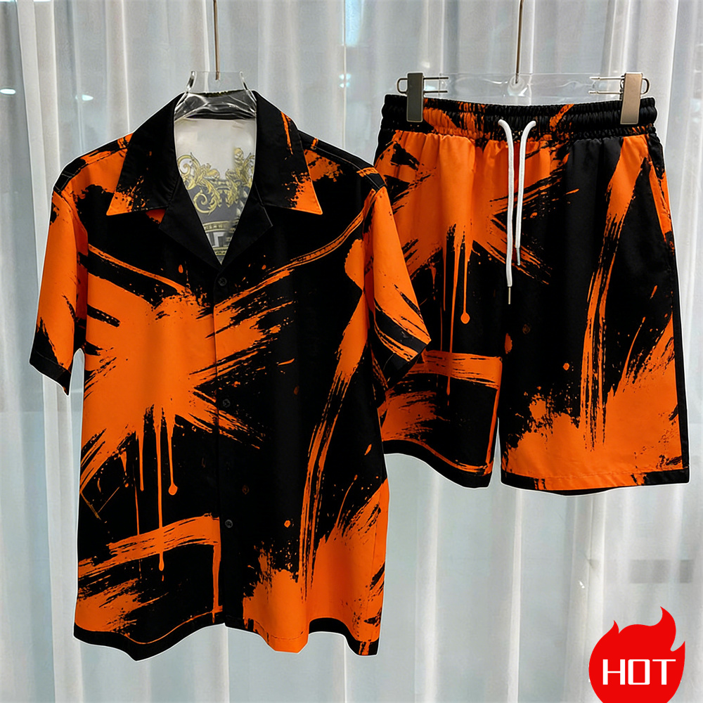Digital printed men's set fash - Men'S Fashion Y2K ulasan dan harga