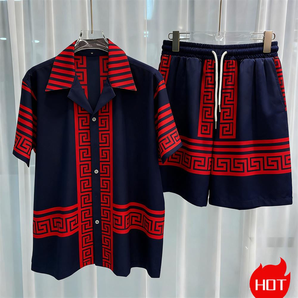 Digital printed men's set fash - Men'S Fashion Y2K ulasan dan harga