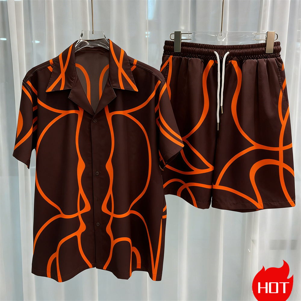 Digital printed men's set fash - Men'S Fashion Y2K ulasan dan harga