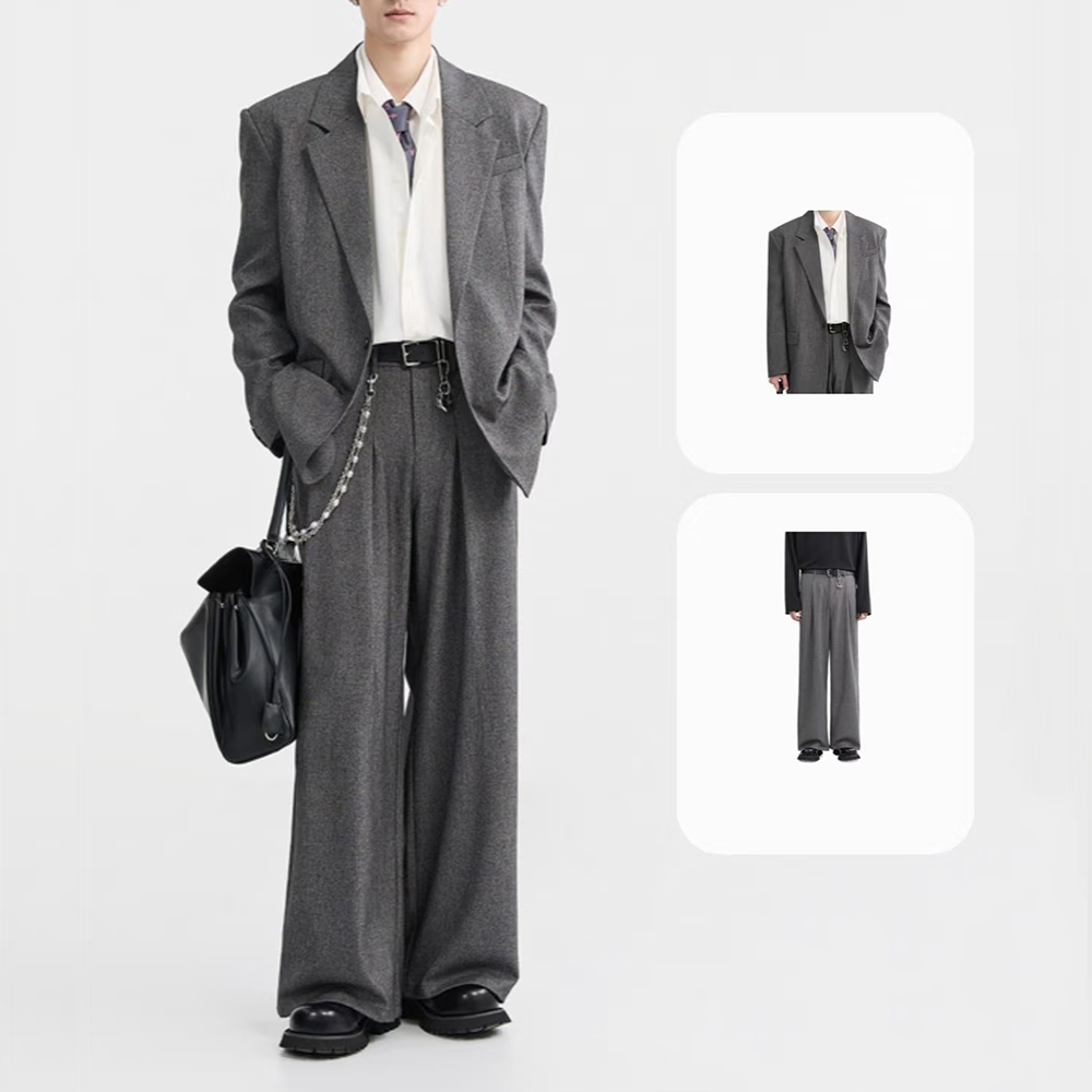 Fashion Dark Grey Loose Men's  - Mens Fashion Dark Grey Pants ulasan dan harga
