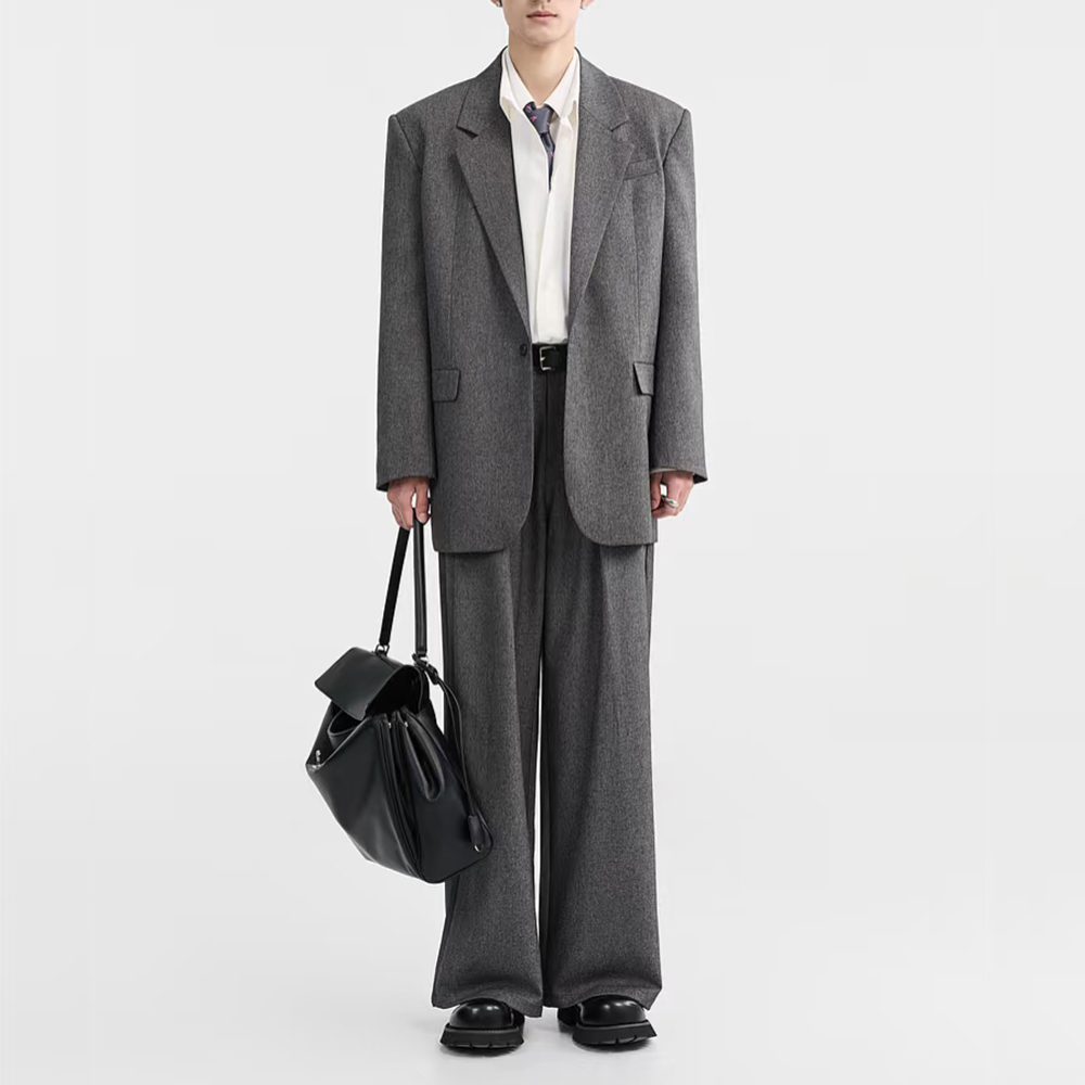 Fashion Dark Grey Loose Men's  - Mens Fashion Dark Grey Pants ulasan dan harga
