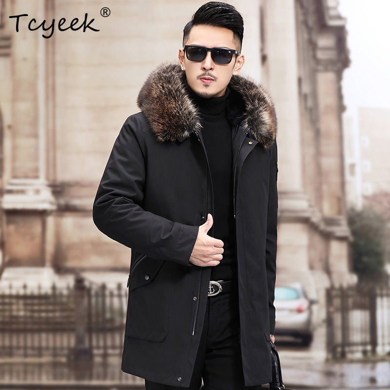 Tcyeek Sliver Fox Fur Collar W - Men'S Fashion Zipper Jacket ulasan dan harga