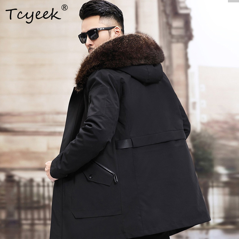 Tcyeek Sliver Fox Fur Collar W - Men'S Fashion Zipper Jacket ulasan dan harga