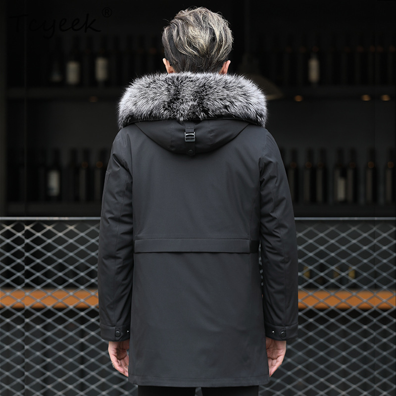 Tcyeek Sliver Fox Fur Collar W - Men'S Fashion Zipper Jacket ulasan dan harga