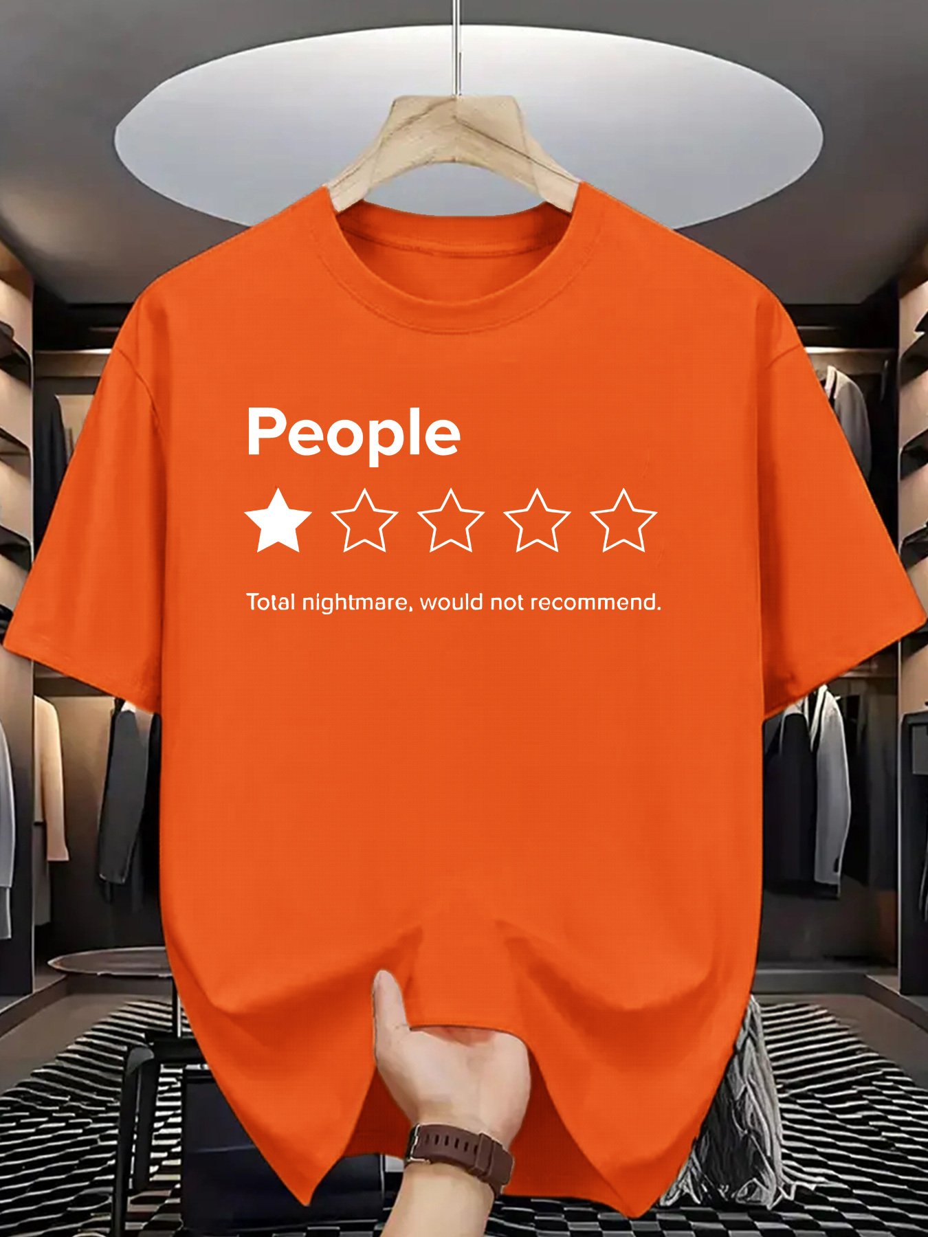 People 1 Star Review Print Gra - Men'S Fashion Reviews ulasan dan harga