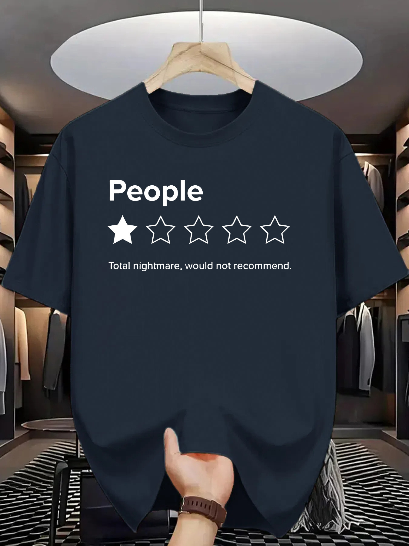 People 1 Star Review Print Gra - Men'S Fashion Reviews ulasan dan harga