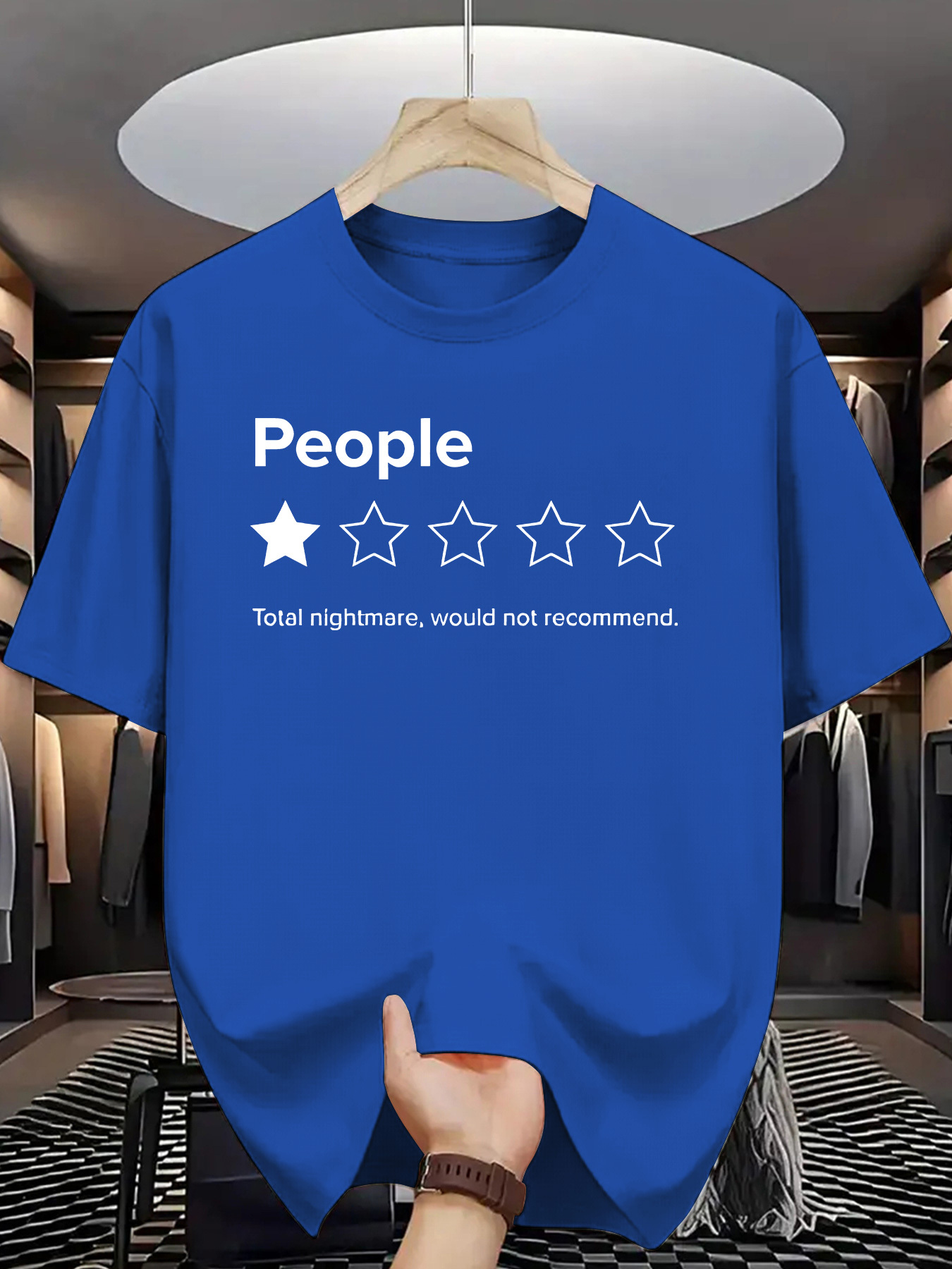 People 1 Star Review Print Gra - Men'S Fashion Reviews ulasan dan harga