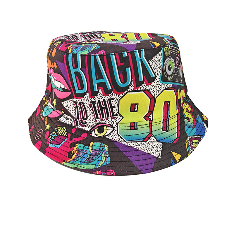Fashion Retro Graffiti 80s 90s - Mens Fashion Bucket Hat ulasan dan harga
