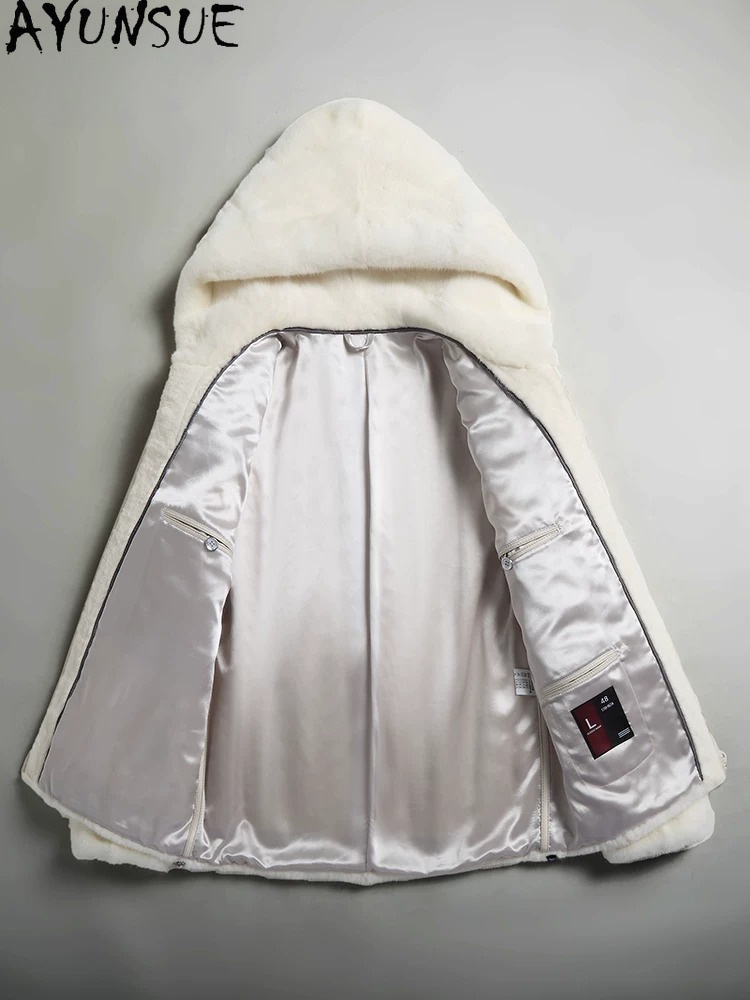AYUSNUE Natural Mink Coat Men  - Men'S Fashion Zipper Jacket ulasan dan harga