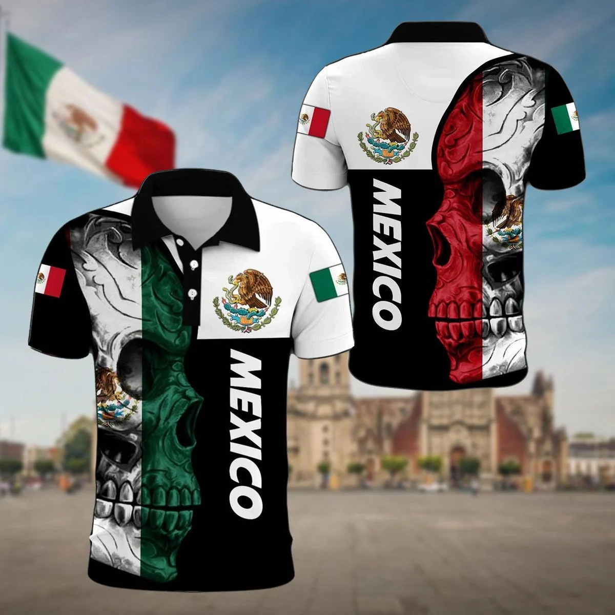Mexico Aztec Coat Of Arms & Sk - Mens Fashion Mexico ulasan dan harga