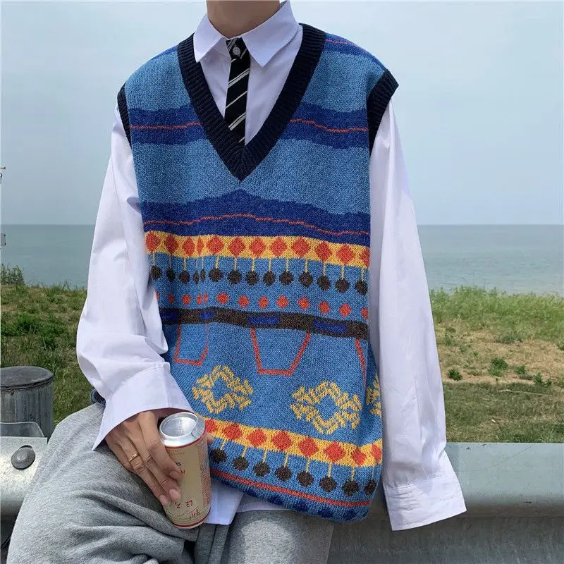 Waistcoat Korean Fashion Knit  - Men'S Fashion Reviews ulasan dan harga
