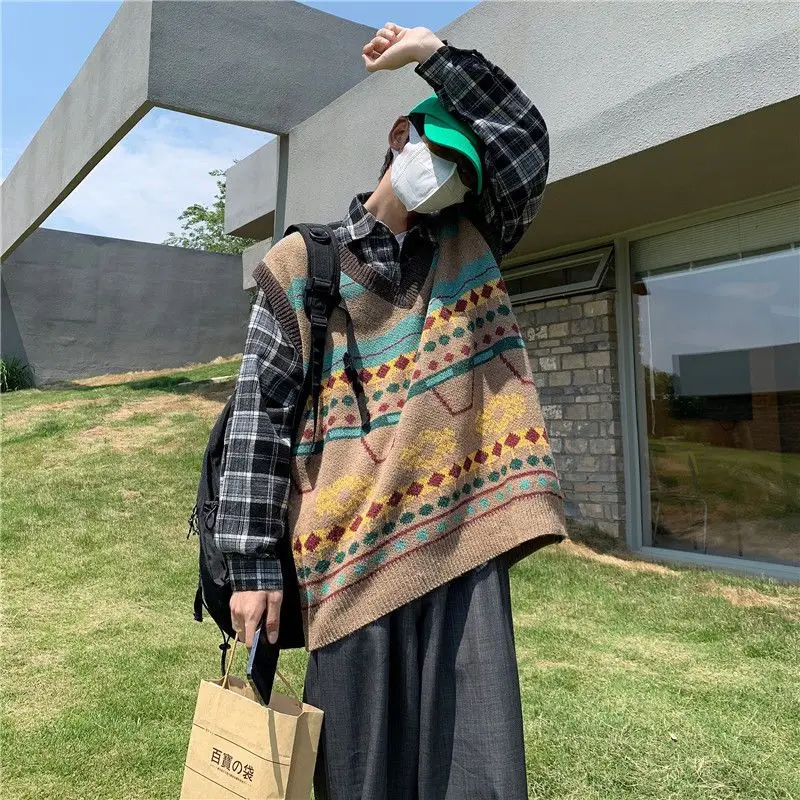 Waistcoat Korean Fashion Knit  - Men'S Fashion Reviews ulasan dan harga