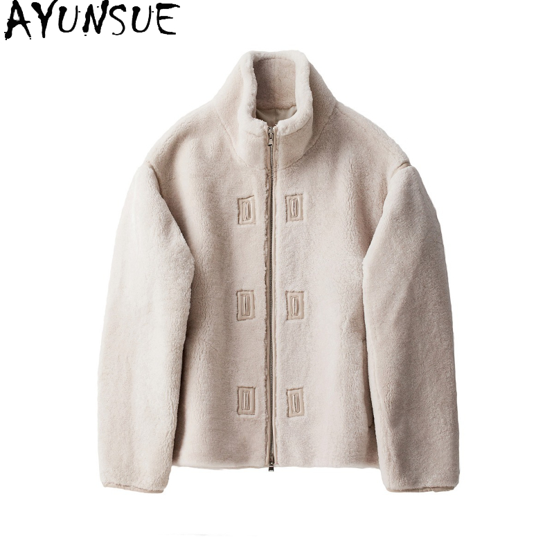 AYUNSUE Natural Merino Sheep S - Men'S Fashion Zipper Jacket ulasan dan harga