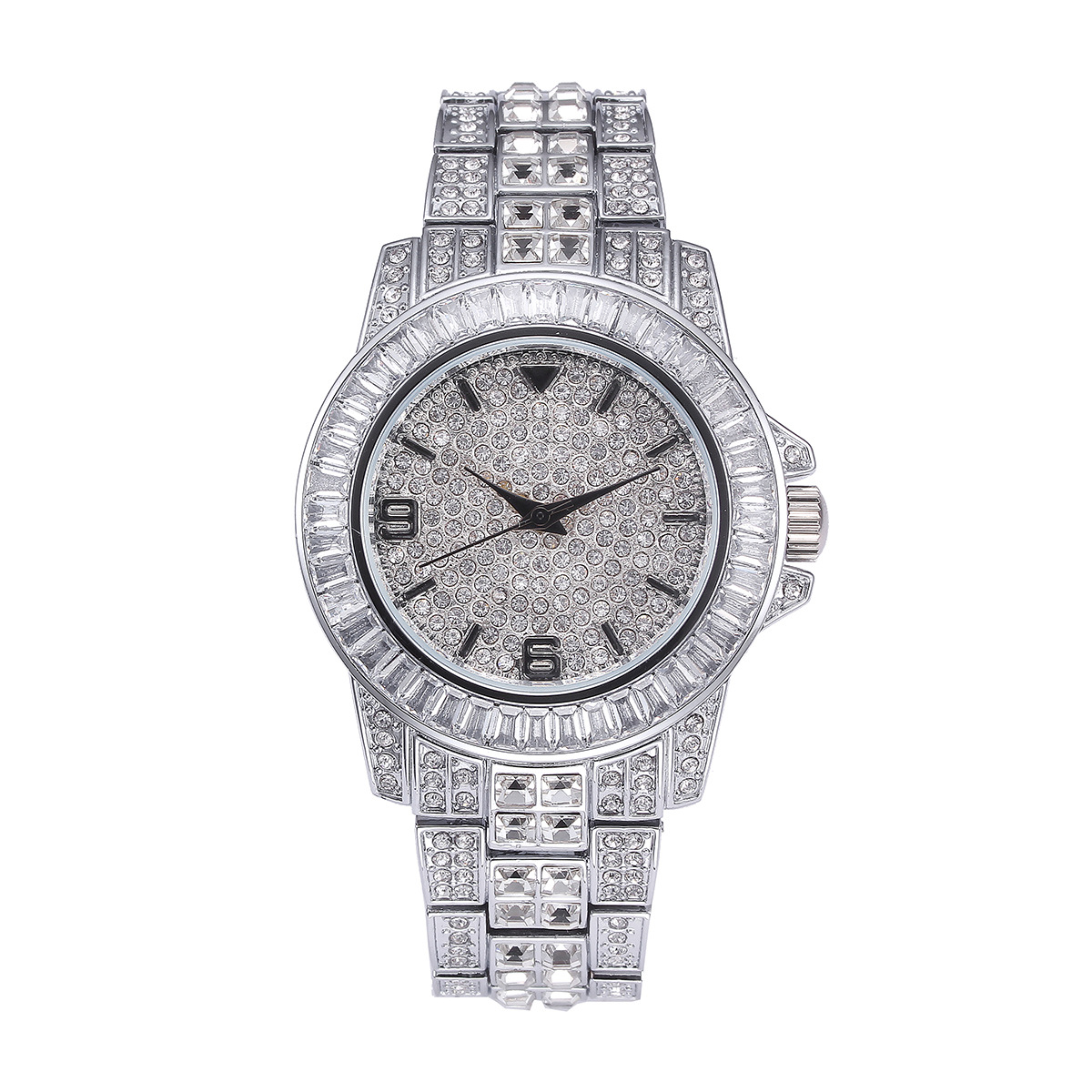 Luxury Full Stone Quartz Watch - Men'S Fashion Jewelry Bracelets ulasan dan harga
