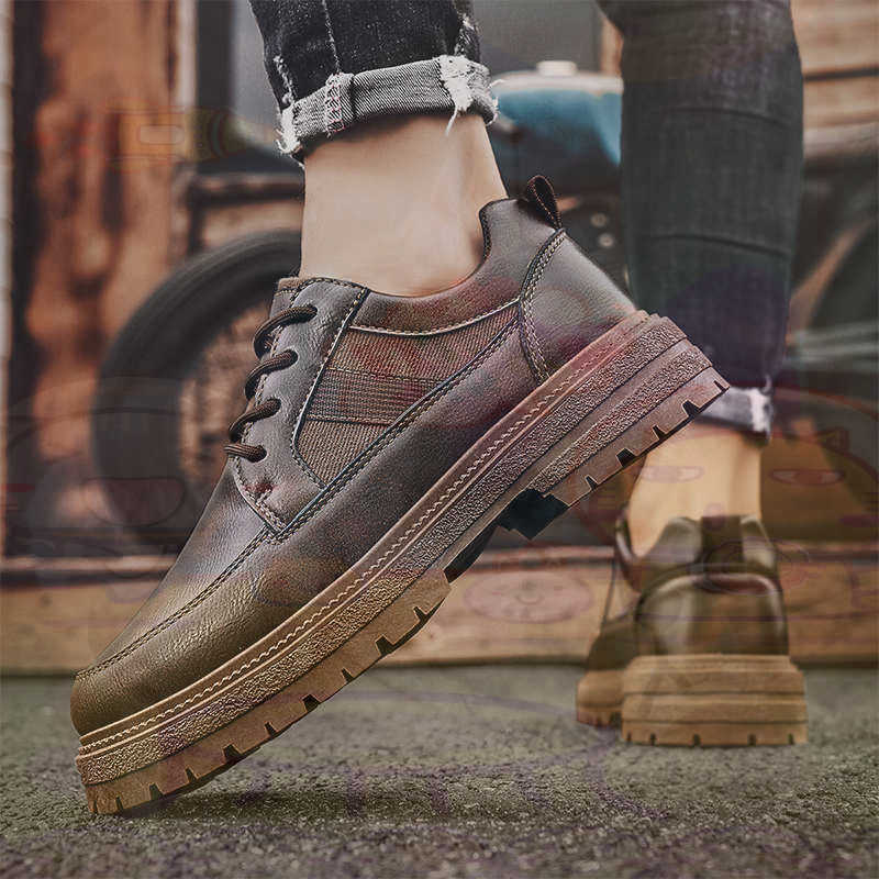 Dark Natural Leather Fashion T - Mens Fashion In 40S ulasan dan harga