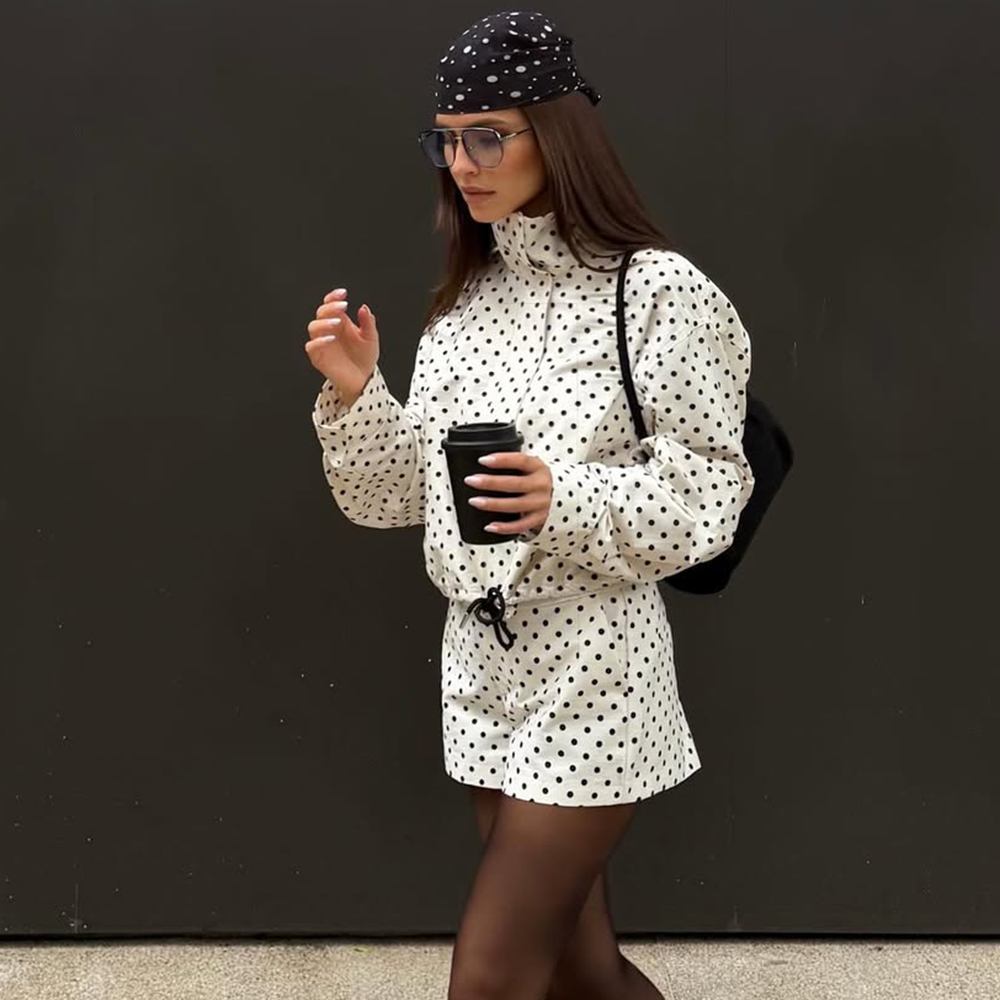 Tuularose Women's Polka Dot Sh - Men'S Fashion Zipper Jacket ulasan dan harga