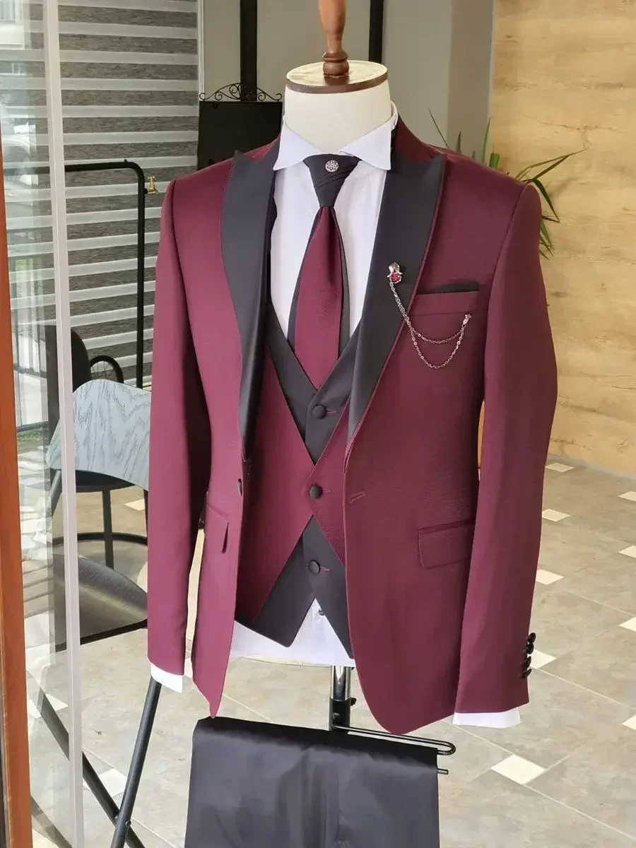 champagne Jacket Black Pant En - Slim Fit Blazer Men ulasan dan harga