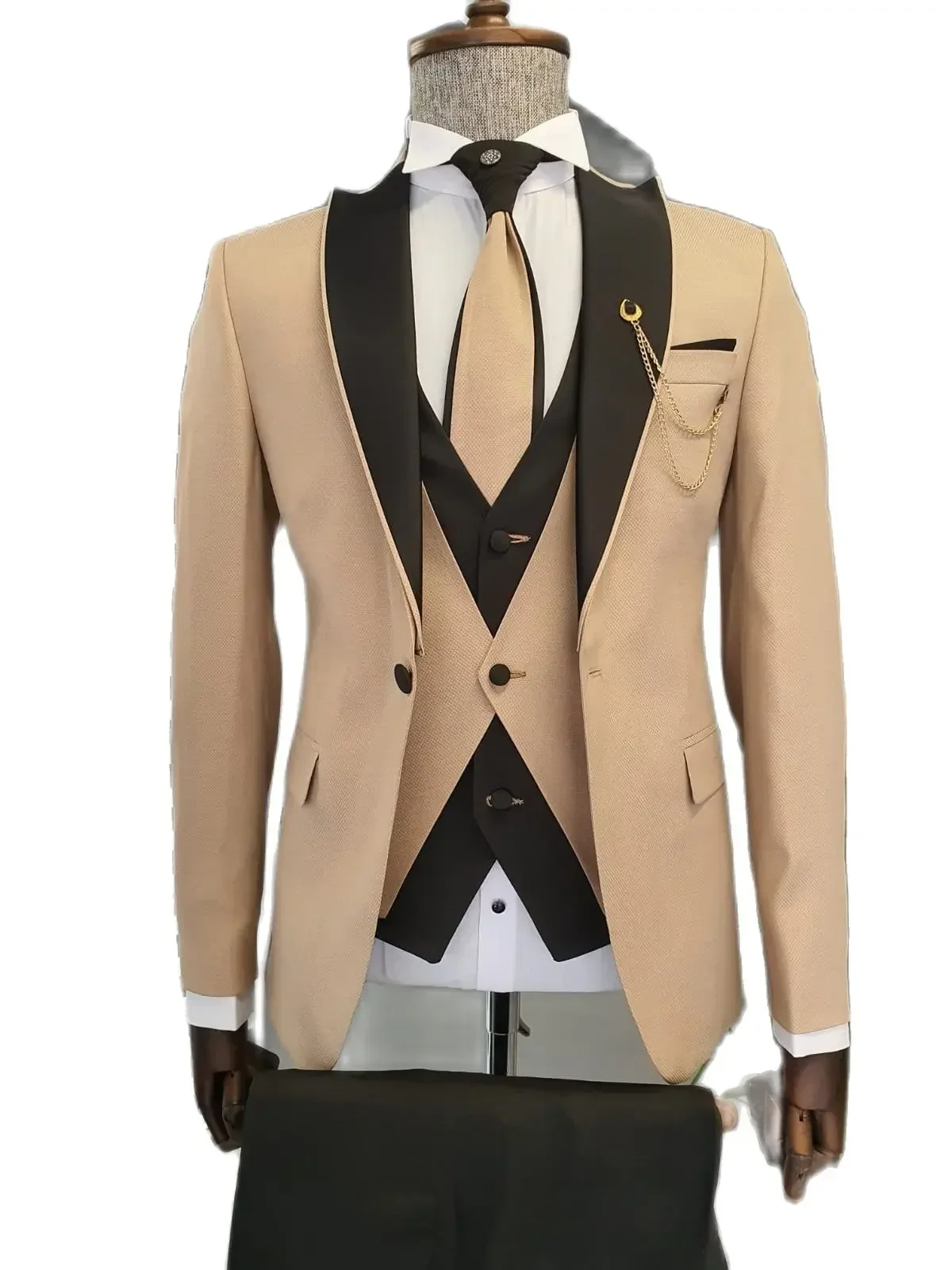 champagne Jacket Black Pant En - Slim Fit Blazer Men ulasan dan harga