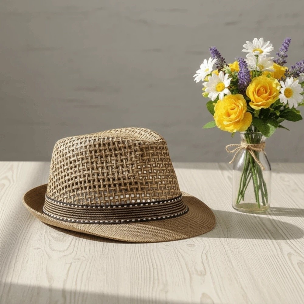 Short Brim Men Panama Hat Brea - Mens Fashion Bucket Hat ulasan dan harga