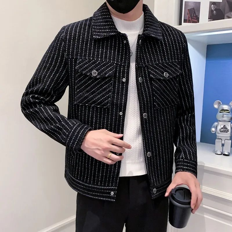 Male Wool & Blends Coats Strip - Men'S Fashion Reviews ulasan dan harga