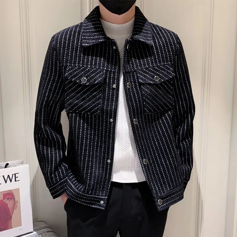 Male Wool & Blends Coats Strip - Men'S Fashion Reviews ulasan dan harga