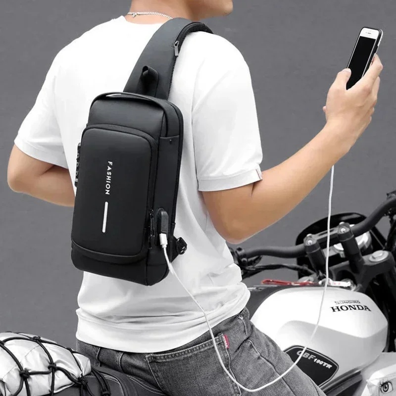 Men Anti Theft Chest Bag Shoul - Fashion Harness Men ulasan dan harga
