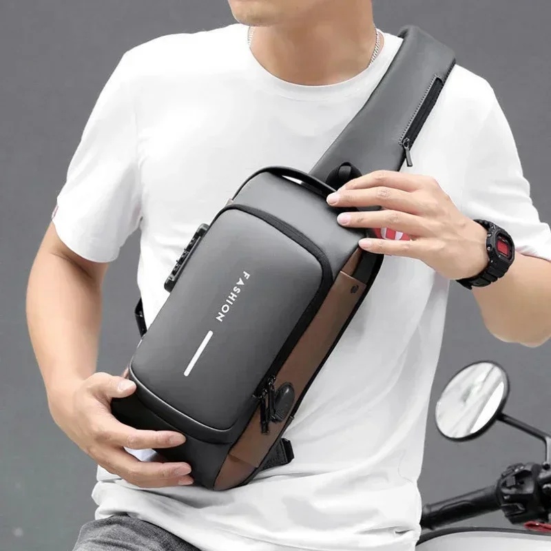 Men Anti Theft Chest Bag Shoul - Fashion Harness Men ulasan dan harga