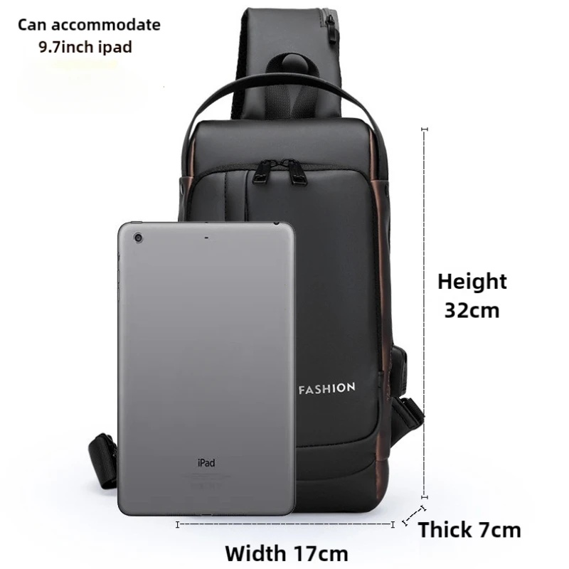 Men Anti Theft Chest Bag Shoul - Fashion Harness Men ulasan dan harga