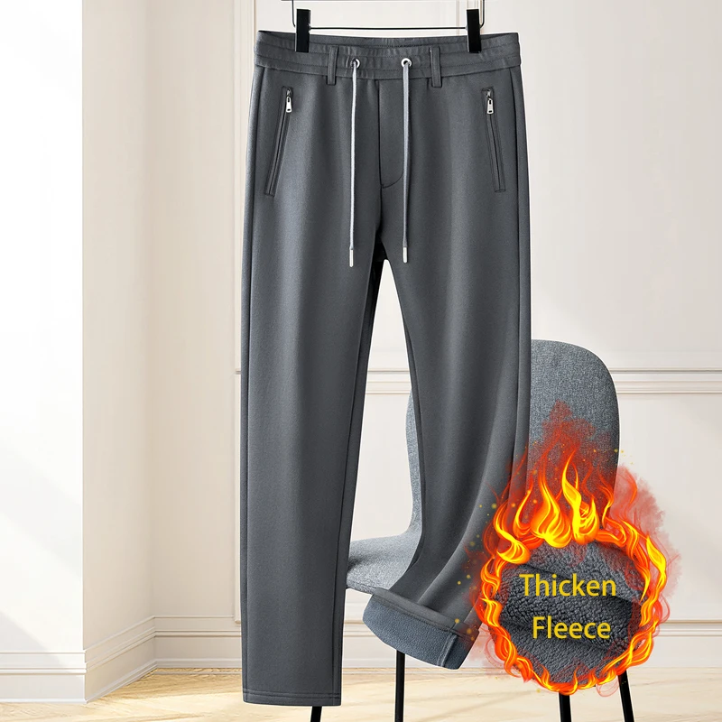 Sweat Pants Men Fleece Autumn  - Mens Fashion Dark Grey Pants ulasan dan harga
