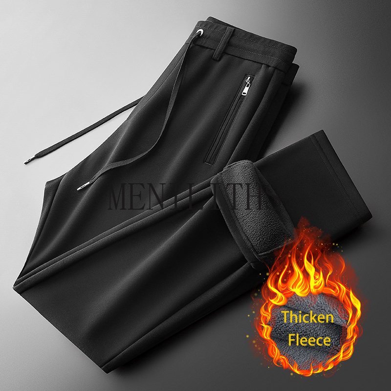 Sweat Pants Men Fleece Autumn  - Mens Fashion Dark Grey Pants ulasan dan harga
