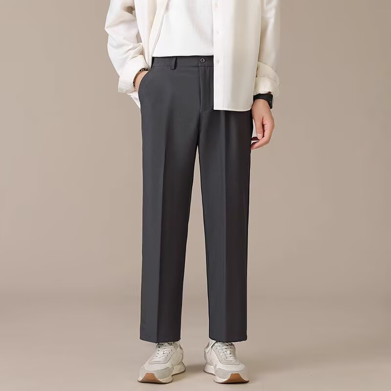 Fashion Men Baggy Concise Ankl - Mens Fashion Dark Grey Pants ulasan dan harga